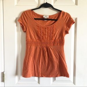 100% Cotton Orange LOFT Top 🧡